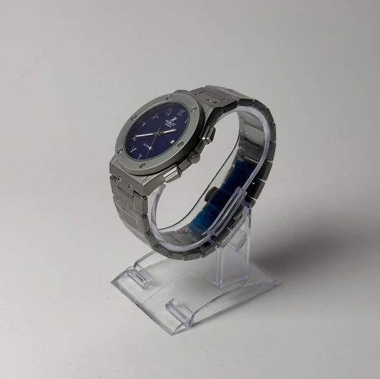 Hublot Menās Blue Dial Stainless Steel Watch