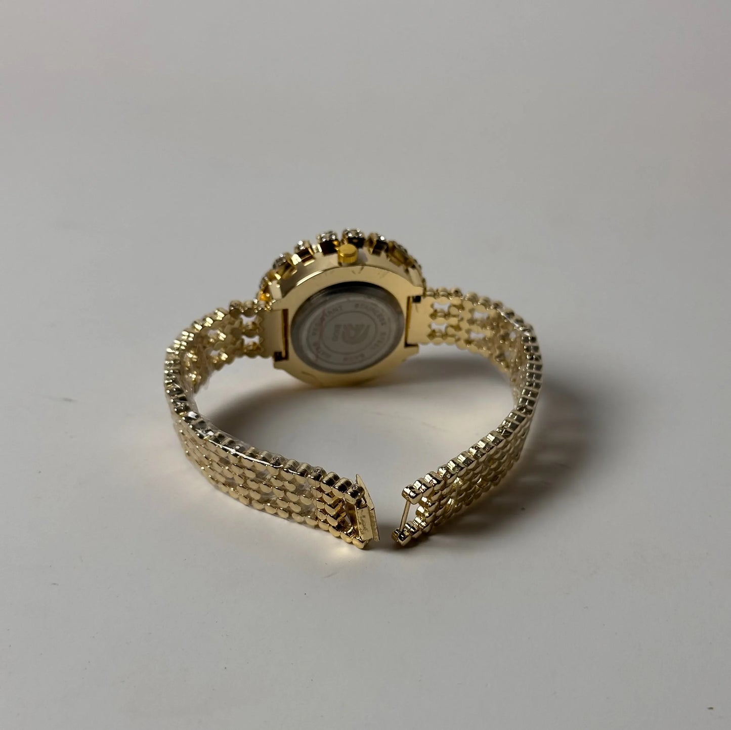 Burgi Women’s Gold Sunburst Crystal Watch